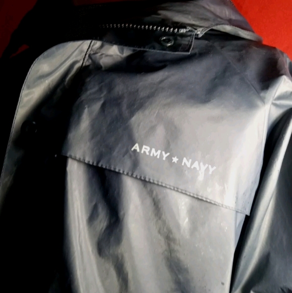 MENS ARMY NAVY RAIN COAT - Picture 2 of 6